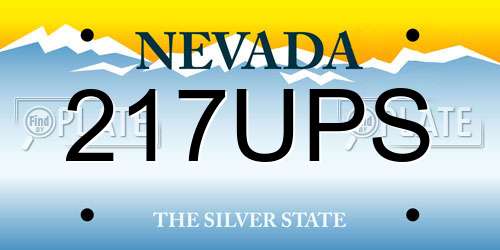 217UPS Nevada License Plate