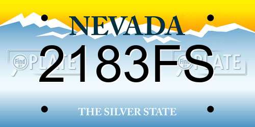2183FS Nevada License Plate