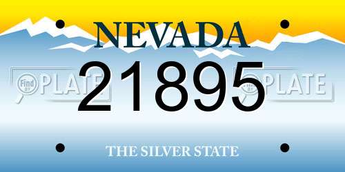 21895 Nevada License Plate