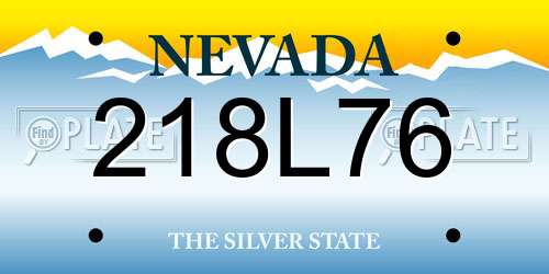 218L76 Nevada License Plate