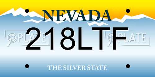 218LTF Nevada License Plate