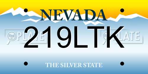 219LTK Nevada License Plate