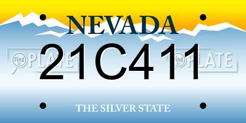 21C411 Nevada License Plate