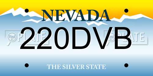 220DVB Nevada License Plate