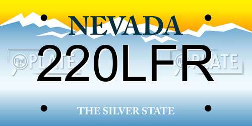 220LFR Nevada License Plate