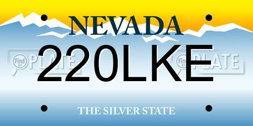 220LKE Nevada License Plate