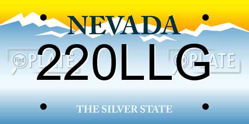 220LLG Nevada License Plate
