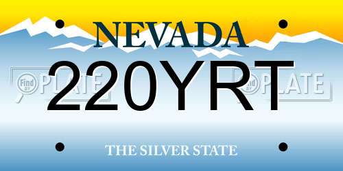 220YRT Nevada License Plate