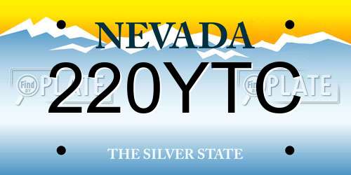 220YTC Nevada License Plate