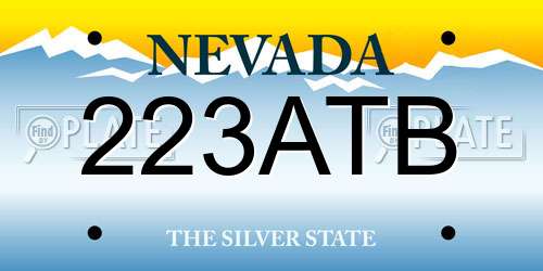 223ATB Nevada License Plate