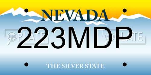 223MDP Nevada License Plate