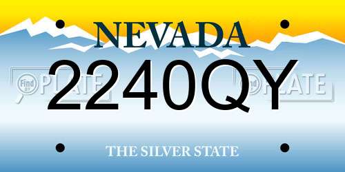 2240QY Nevada License Plate