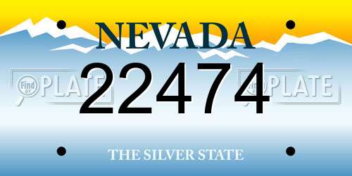 22474 Nevada License Plate