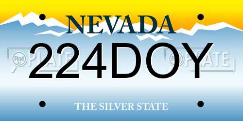 224DOY Nevada License Plate
