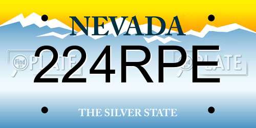 224RPE Nevada License Plate