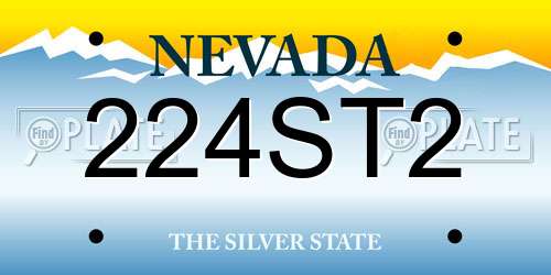 224ST2 Nevada License Plate
