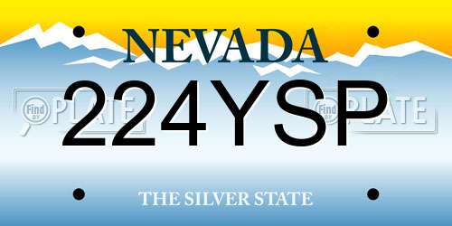 224YSP Nevada License Plate