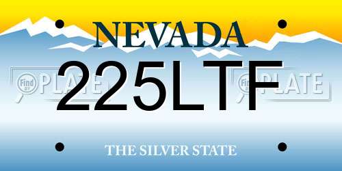 225LTF Nevada License Plate