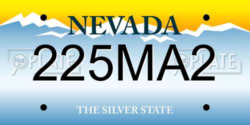 225MA2 Nevada License Plate