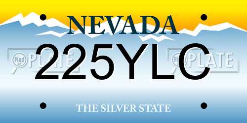 225YLC Nevada License Plate