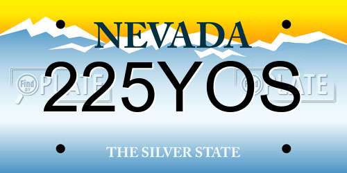 225YOS Nevada License Plate