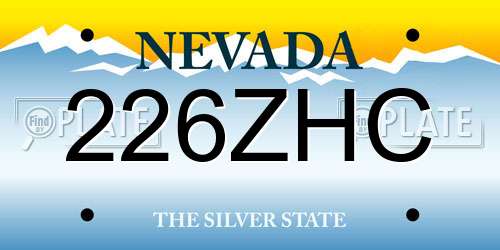 226ZHC Nevada License Plate