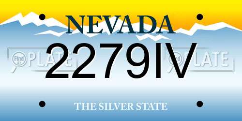 2279IV Nevada License Plate