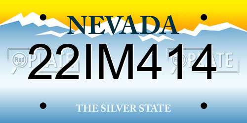 22IM414 Nevada License Plate