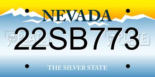 22SB773 Nevada License Plate