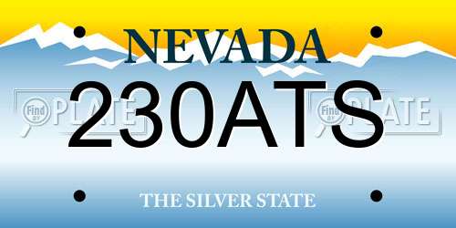 230ATS Nevada License Plate
