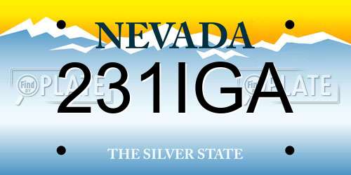 231IGA Nevada License Plate