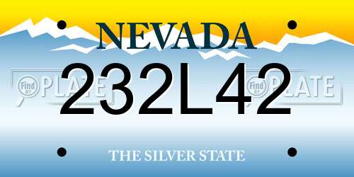 232L42 Nevada License Plate