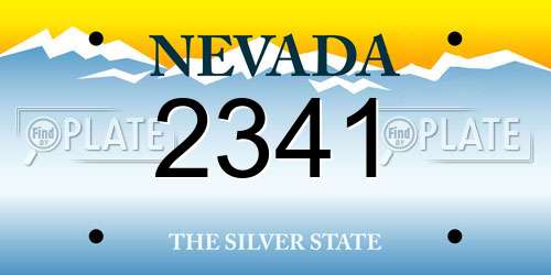 2341 Nevada License Plate