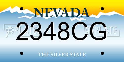 2348CG Nevada License Plate