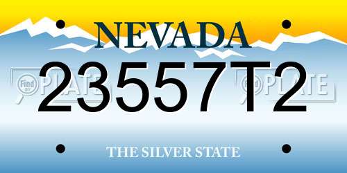 23557T2 Nevada License Plate
