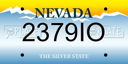 2379IO Nevada License Plate