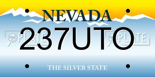 237UTO Nevada License Plate