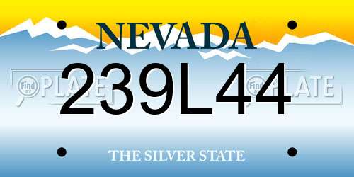 239L44 Nevada License Plate