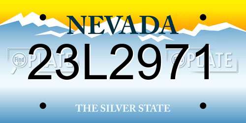 23L2971 Nevada License Plate