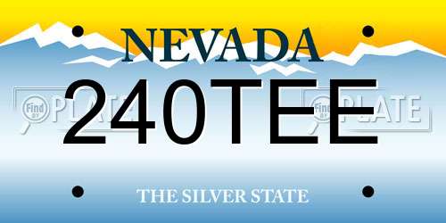 240TEE Nevada License Plate