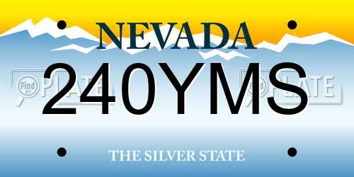 240YMS Nevada License Plate