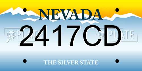 2417CD Nevada License Plate