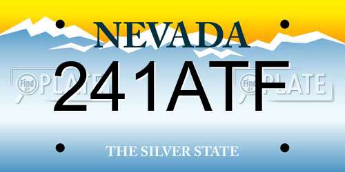 241ATF Nevada License Plate