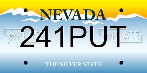 241PUT Nevada License Plate