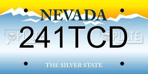 241TCD Nevada License Plate