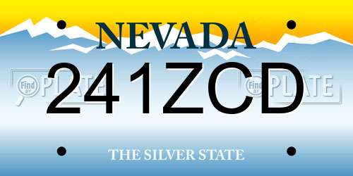 241ZCD Nevada License Plate