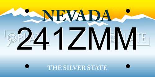 241ZMM Nevada License Plate