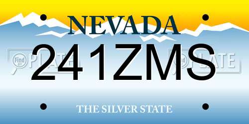 241ZMS Nevada License Plate