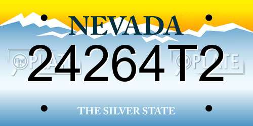 24264T2 Nevada License Plate