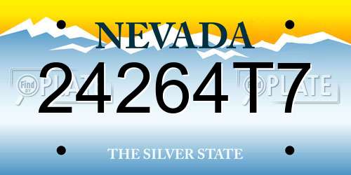 24264T7 Nevada License Plate